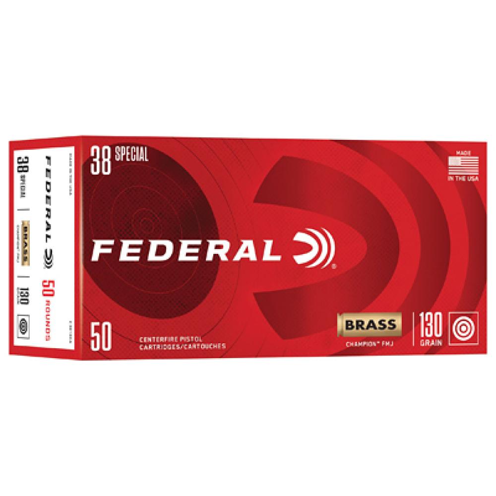Federal .38 Special 130 gr FMJ - 50/Bx Federal .38 Special 130 gr FMJ - 50/Bx