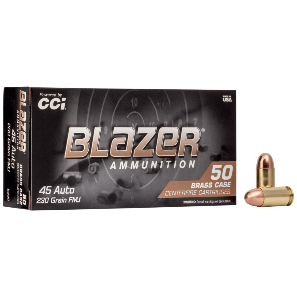 CCI Blazer Brass 45ACP 230gr Full Metal Jacket - 50 Per Box