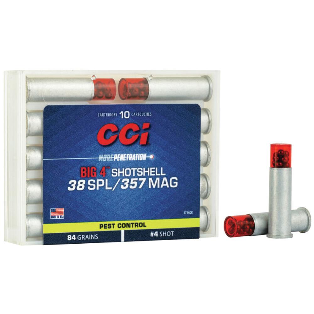 CCI 38 SPL / 357 MAG SHOTSHELL 84 GR #4 SHOT - 10 RDS