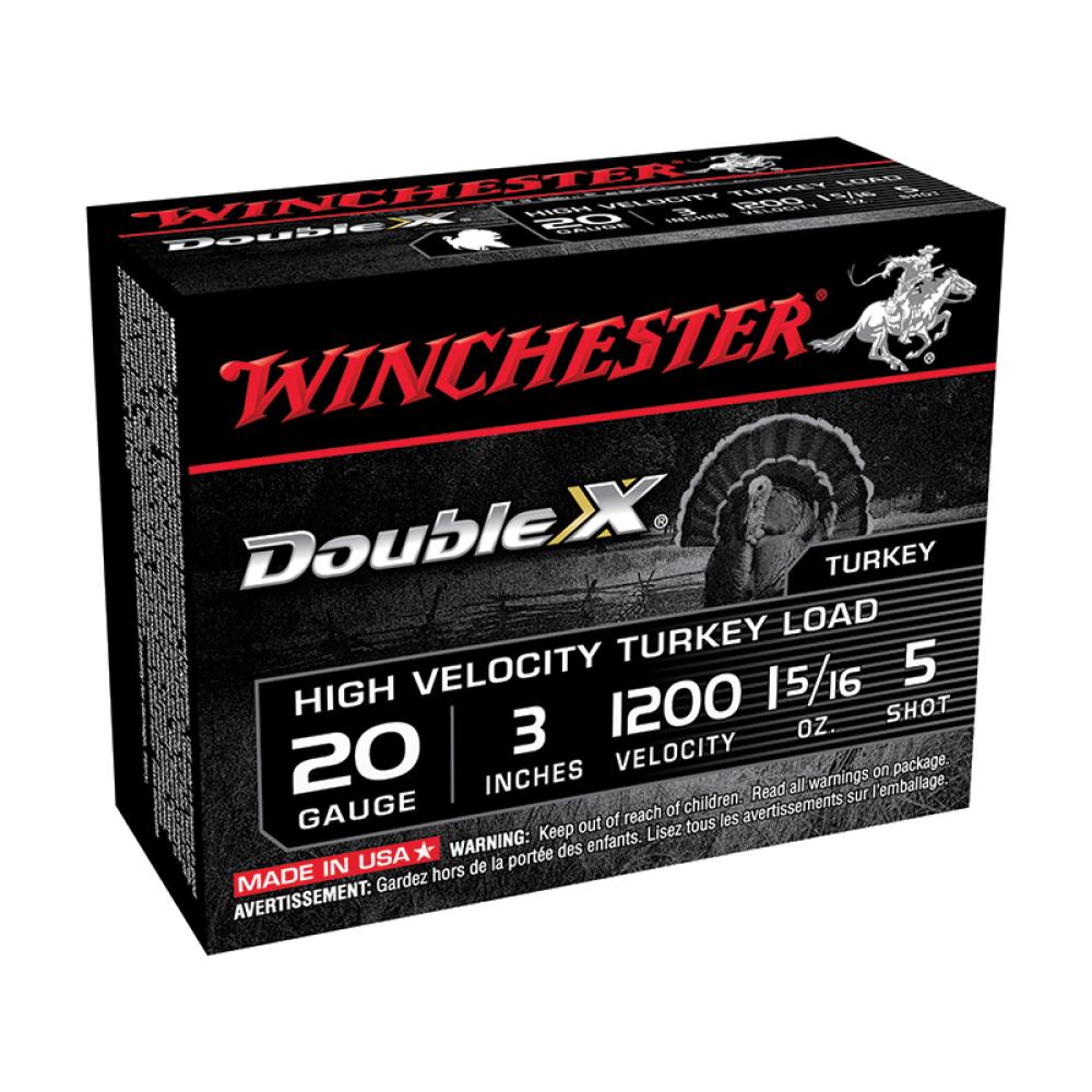 Winchester Double-X HV Turkey, 20ga, 3", 1 5/16"oz, #5 - 10/bx
