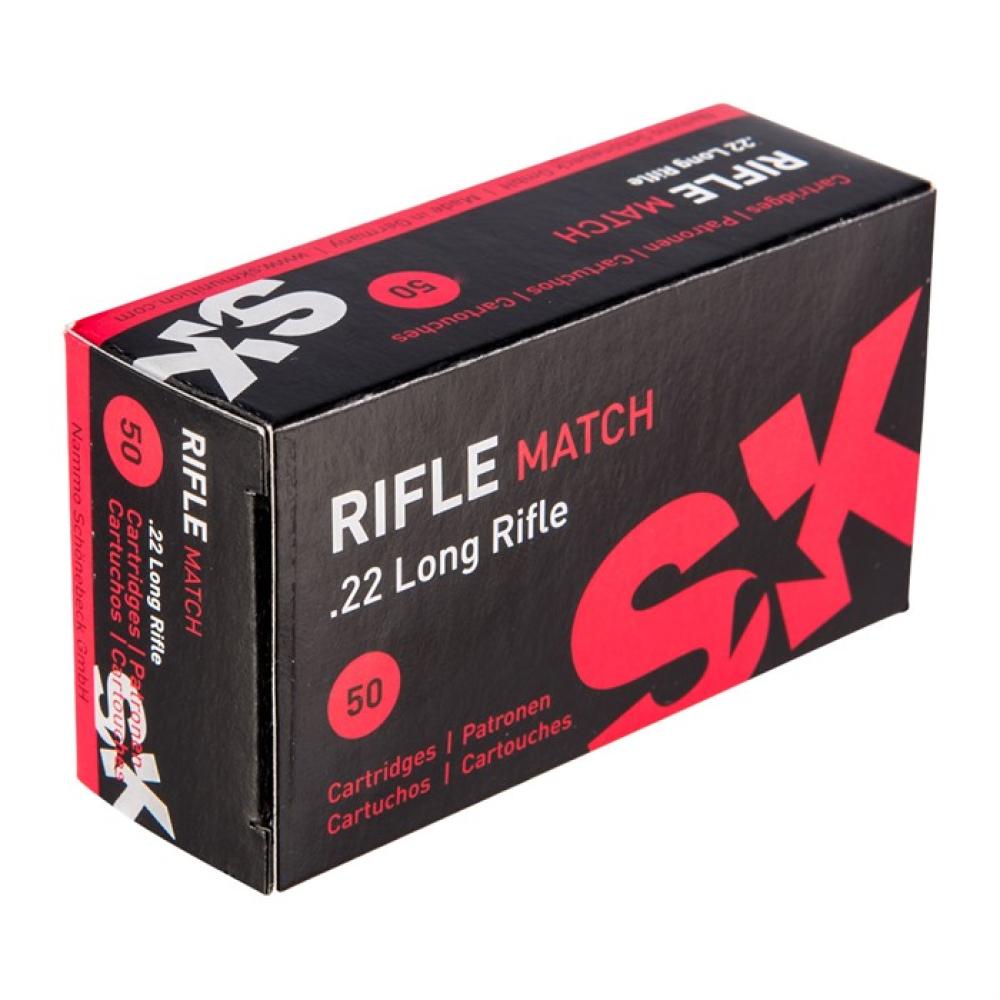 SK Rifle Match 22 LR 40gr Lead Round Nose 50/Box