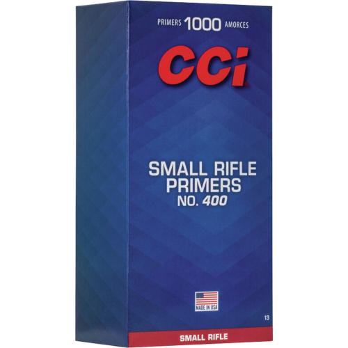 CCI 0013 Standard Rifle No. 400 Small Rifle Primer 100 Per Box 10 Boxes Per Case Total 1000