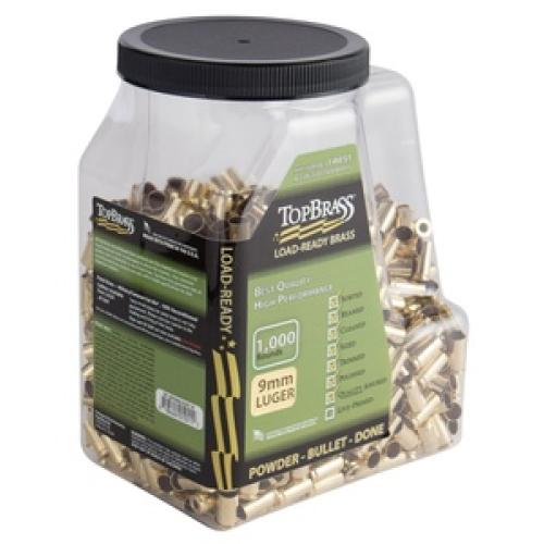 Top Brass 6B9MMLUGXYMJ Premium Reconditioned 9mm Luger Handgun Brass/ 1000 Per Jug