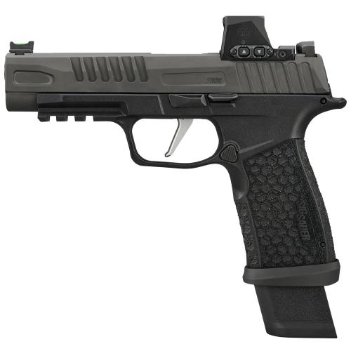 P365 Fuse 9mm Luger 17+1/21+1 4.30" ROMEO-X COMPACT w/ Fiber Optic Front, Black Serrated Rear