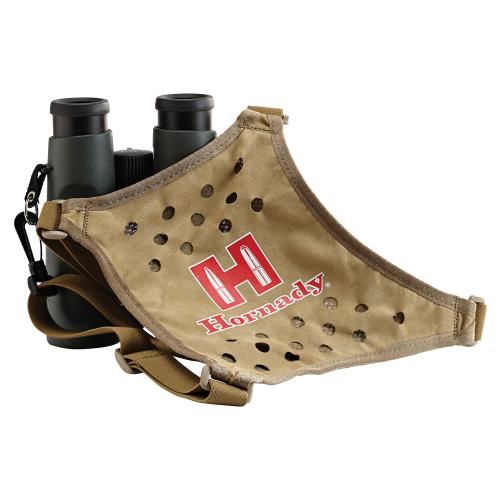 Hornady Binocular Harness Tan Red Logo Elastic Straps