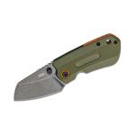 OVERLAND COMPACT KNIFE - GREEN, DROP POINT, PLAIN EDGE, 2.24" BLADE
