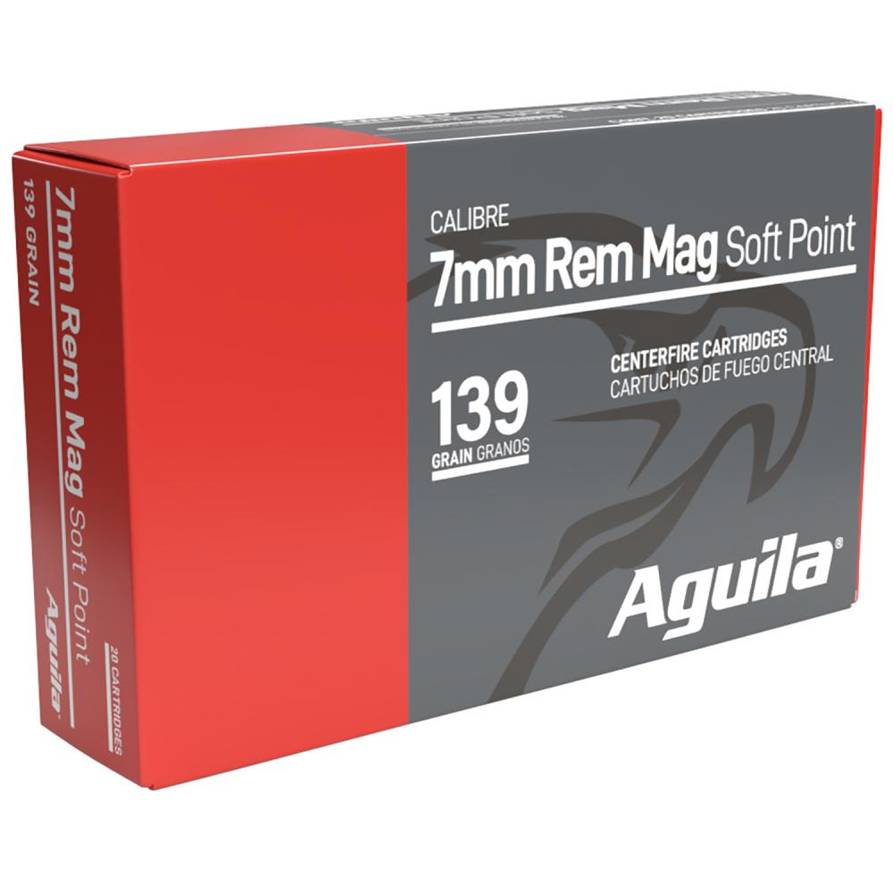 AGUILA 7mm Rem Mag 139 gr InterLock Boat Tail Soft Point 20 Per Box/ 10 Case AGUILA 7mm Rem Mag 139 gr InterLock Boat Tail Soft Point 20 Per Box/ 10 Case