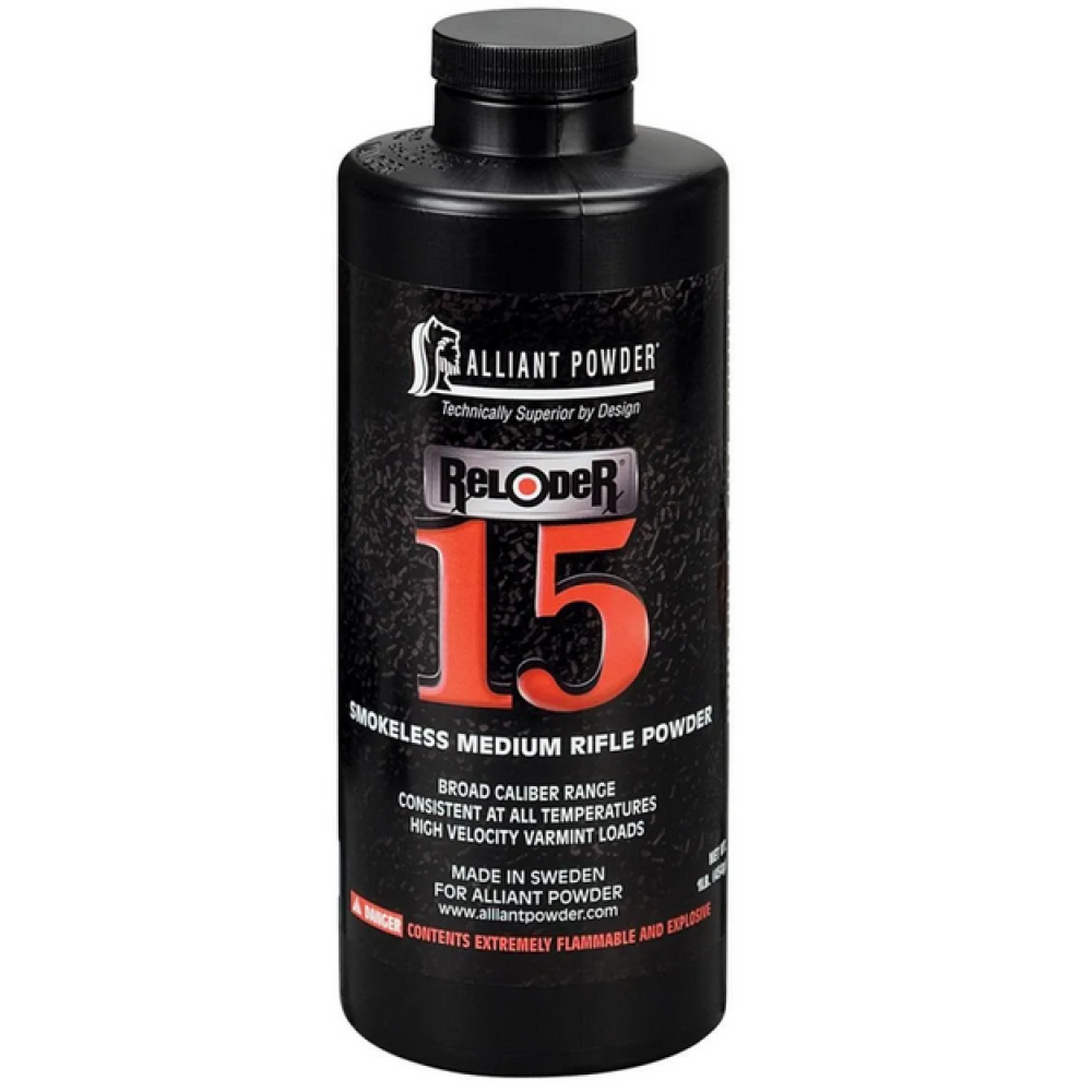 Alliant Powder RELODER15 Rifle Powder Reloder 15 Rifle Multi-Caliber Medium Rifle 1 lb