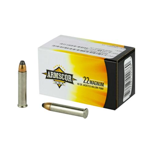 Armscor, 22WMR, 40 Grain, Jacketed Hollow Point, 50 Round Box