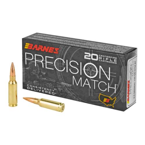 Barnes, Precision Match Burner, 6.5 Grendel, 120 Grain, Open Tip