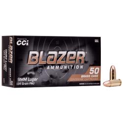 CCI BLAZER BRASS 9MM 124 FMJ 50