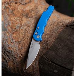 ProTech TR-5 Automatic/Tactical Response- blue handle w/slide safety & steel glass breaker
