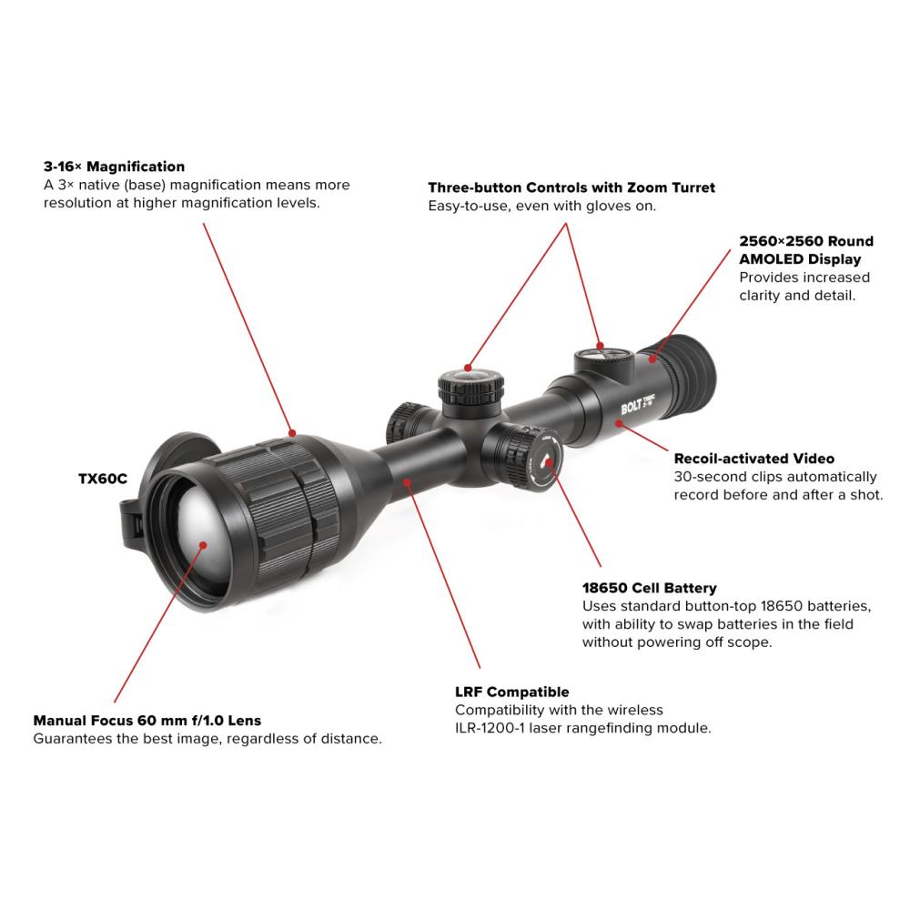 BOLT TX60C Thermal Weapon Sight 1024x1024 60mm