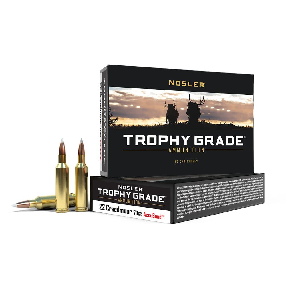Nosler Trophy Grade 22Creedmoor 70gr AccuBond