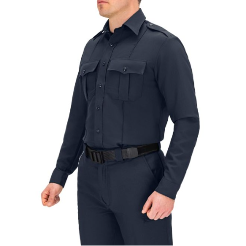 (8600Z) BLAUER L/S ZIPPERED POLYESTER SHIRT CLASS A