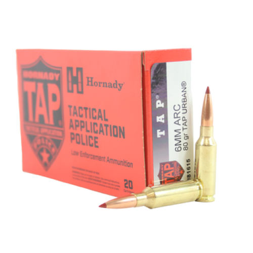 HORNADY TAP URBAN AMMUNITION 6MM ARC  80GR GMX 20RD *LE AGENCY PURCHASE ONLY* *CONTACT FOR DEPARTMENT PRICING*
