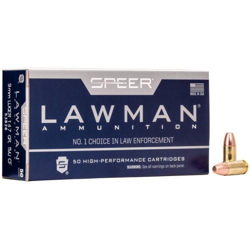 SPEER 9MM LUGER 147 GR TMJ CLEAN-FIRE LAWMAN (1,000 Round Case)  *LE AGENCY PURCHASE ONLY* *CONTACT FOR DEPARTMENT PRICING*