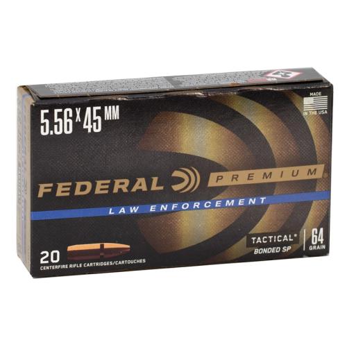 FEDERAL 5.56 X 45MM 64 GR BONDED SP 200 RNDS  *LE AGENCY PURCHASE ONLY* *CONTACT FOR DEPARTMENT PRICING*