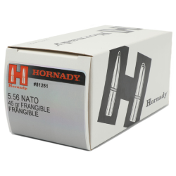HORNADY TRAINING AMMUNITION FRANGIBLE 5.56 NATO 45GR 50RND *LE AGENCY PURCHASE ONLY* *CONTACT FOR DEPARTMENT PRICING*