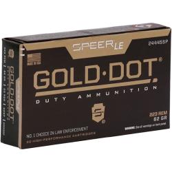 SPEER 223 REM 62 GR GOLD DOT 500RNDS  *LE AGENCY PURCHASE ONLY* *CONTACT FOR DEPARTMENT PRICING*