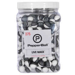 PEPPERBALL LIVE-MAXX PAVA POWDER PROJECTILES - 375 CT. - PACKAGED IN A CLEAR PLASTIC JAR *CONTACT FOR DEPARTMENT PRICING*