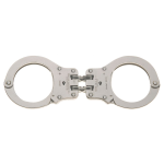 PEERLESS HINGED HANDCUFF NICKEL FINISH