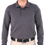 FIRST TACTICAL MENS PREFORMANCE LONG SLEEVE POLO ASPHALT 2XL REGULAR