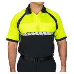 (8133) BLAUER S/S COLORBLOCK PREFORMANCE POLO HI-VIZ SHIRTS 