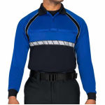 BLAUER L/S COLORBLOCK PREFORMANCE POLO HI-VIZ ROYAL BLUE & NAVY - 2XL REGULAR