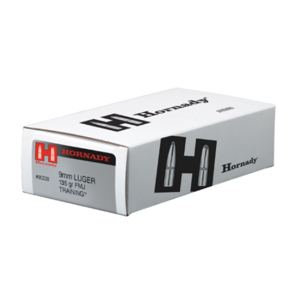 HORNADY TRAINING AMMUNITION 9MM 135GR 50RD FMJ  *LE AGENCY PURCHASE ONLY* *CONTACT FOR DEPARTMENT PRICING*