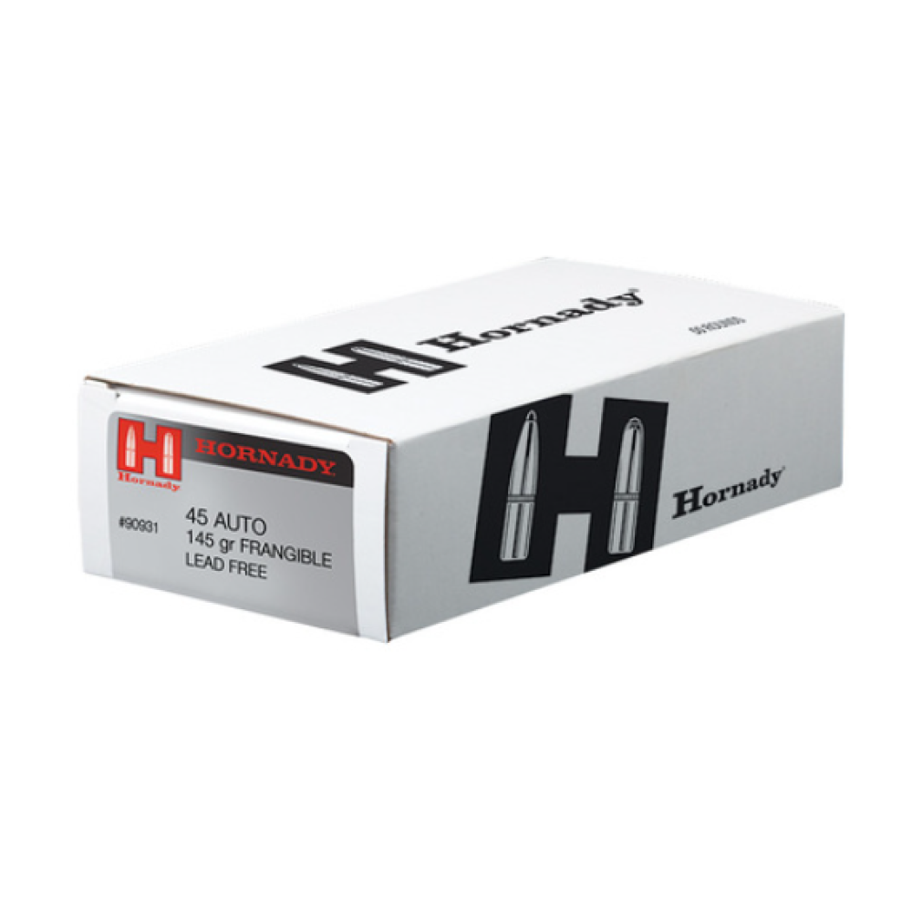 HORNADY FRANGIBLE TRAINING AMMUNITION 45 AUTO 145 GR 50RD *LE AGENCY PURCHASE ONLY* *CONTACT FOR DEPARTMENT PRICING*