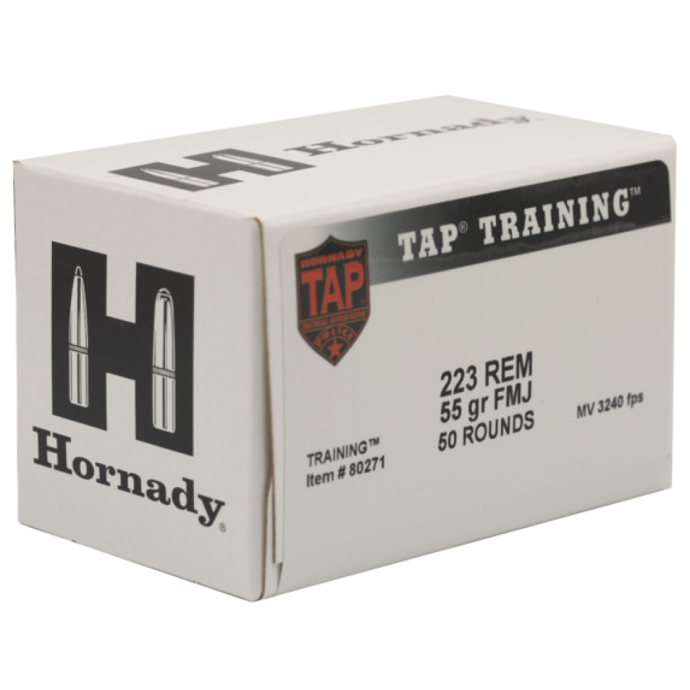 HORNADY TAP TRAINING AMMUNITION 223 REM 55GR FMJ 50RD  *LE AGENCY PURCHASE ONLY* *CONTACT FOR DEPARTMENT PRICING*