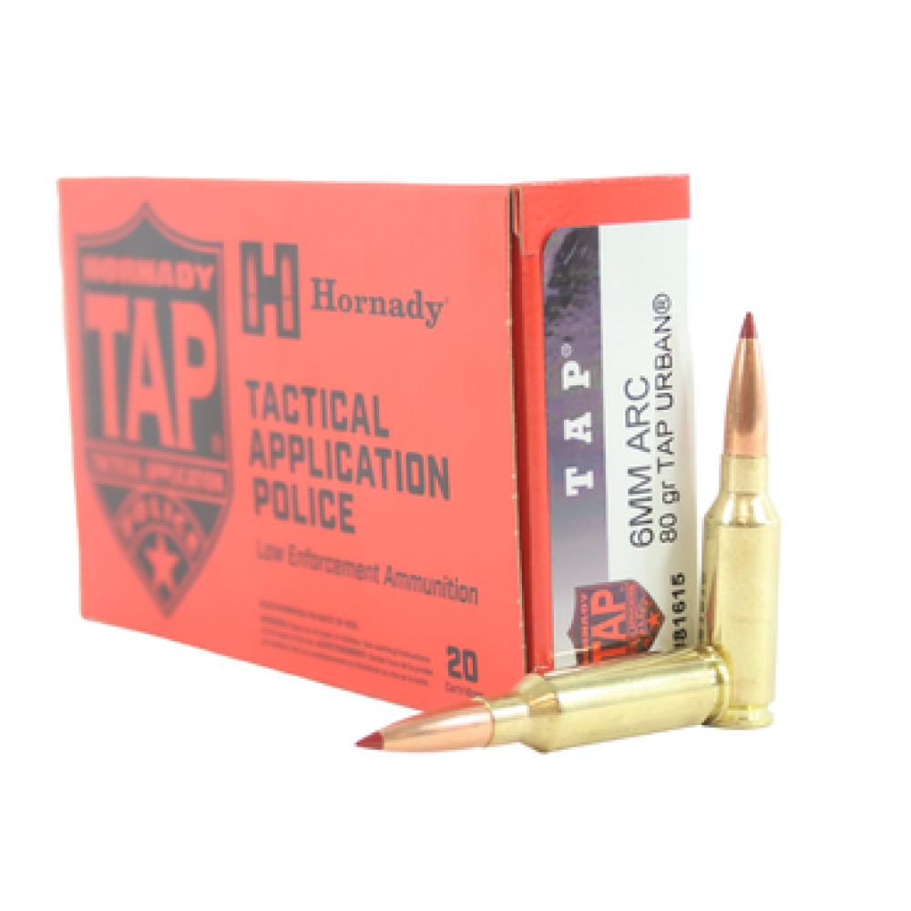 HORNADY TAP URBAN AMMUNITION 6MM ARC  80GR GMX 20RD *LE AGENCY PURCHASE ONLY* *CONTACT FOR DEPARTMENT PRICING*