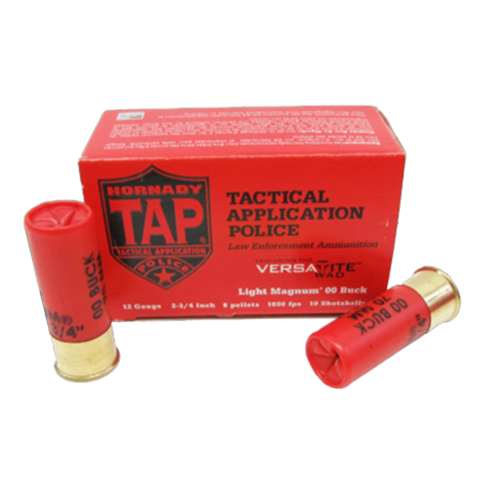 HORNADY TAP AMMUNITION 12GA 00 BUCK LIGHT MAGNUM 10RD *LE AGENCY PURCHASE ONLY* *CONTACT FOR DEPARTMENT PRICING*