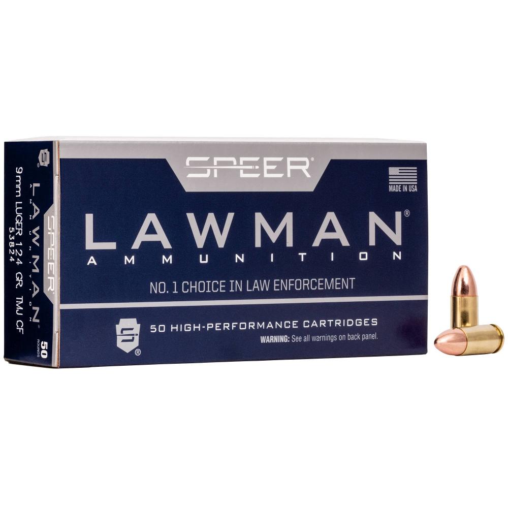 SPEER 9MM LUGER 124 GR TMJ CLEAN-FIRE LAWMAN (1,000 Round Case)  *LE AGENCY PURCHASE ONLY* *CONTACT FOR DEPARTMENT PRICING*