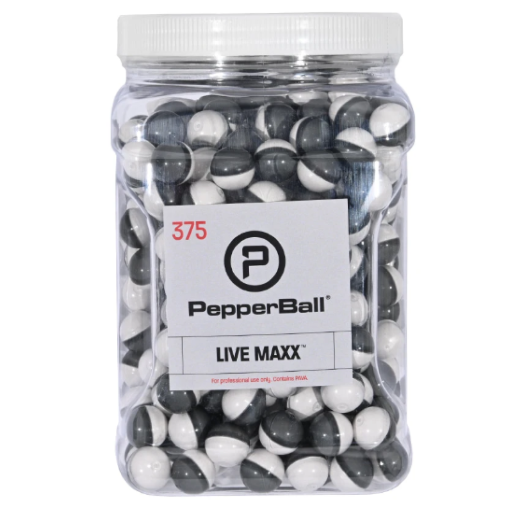 PEPPERBALL LIVE-MAXX PAVA POWDER PROJECTILES - 375 CT. - PACKAGED IN A CLEAR PLASTIC JAR *CONTACT FOR DEPARTMENT PRICING*