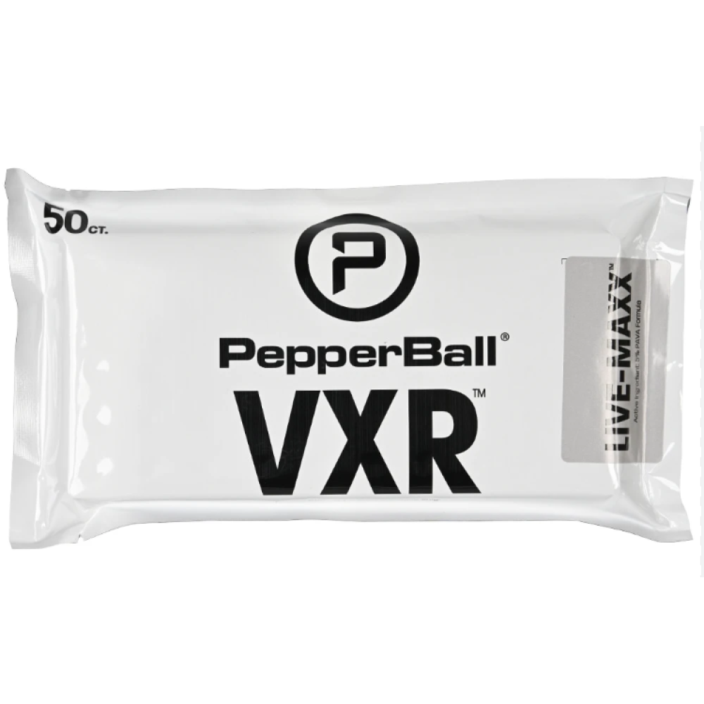 PEPPERBALL VXR LIVE MAXX PAVA POWDER PROJECTILES - 50 CT. - PACKAGED IN SEALED MYLAR TRAY*LE AGENCY PURCHASE ONLY* *CONTACT FOR DEPARTMENT PRICING*