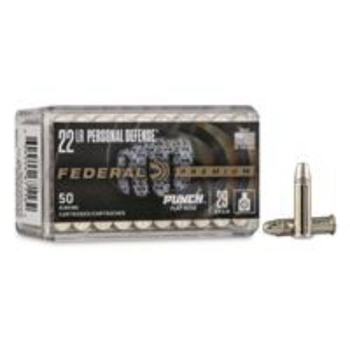 Federal PD22L1 Premium Personal Defense Punch 22 LR 29 gr 1080 fps Flat Nose (FN) 50 Bx/100 Cs