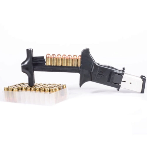 ETS Group ETSCAM45 C.A.M Mag Loader Double & Single Stack Style made of Polymer with Black Finish for 45 ACP Pistols
