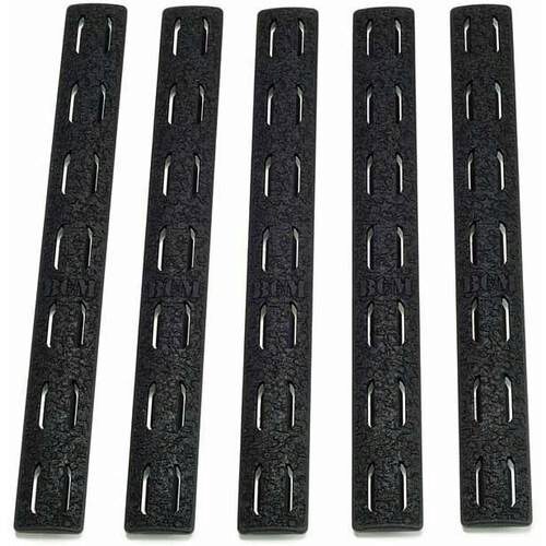 BCM KMRRPBLK5 Rail Panel Kit  AR Platform KeyMod 5.55 Black Polymer 5 Pack