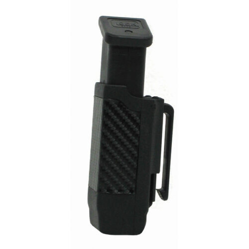 Blackhawk 410600PBK Single Mag Case  Matte Black Polymer Belt Clip Compatible w/ Double Stack 9mm/10mm/40/45/357