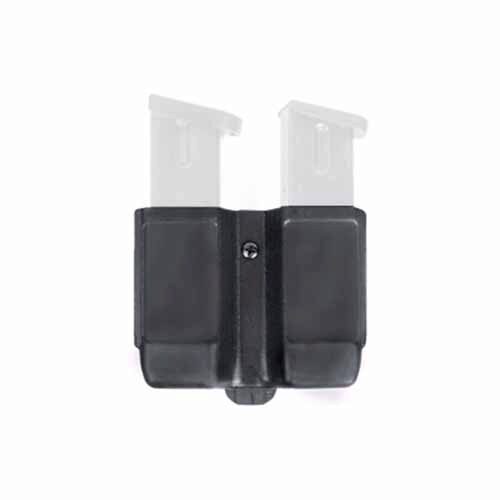 Blackhawk 410610PBK Double Mag Case  Black Polymer Belt Clip Compatible w/ Double Stack 9mm/10mm/40/45/357