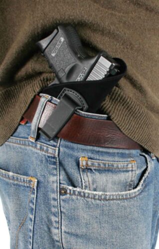 Blackhawk, IWB Black Suade Holster, Med/Intermediate DA 4" Barrels, Left, Black