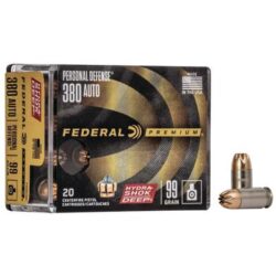 Federal P380HSD1 Premium Personal Defense 380 ACP 99 gr Hydra-Shok Deep Hollow Point 20 Per Box/10 Cs