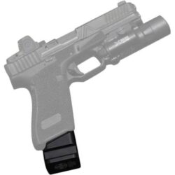 Shield Arms G17ME5BLK Magazine Extension  +5 Extended 40 S&W/9mm Luger  Compatible w/Glock 17/19X/22/34/35/45, Black Anodized Aluminum