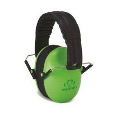 Walker's GWPFKDMLG Youth Passive Muff Polymer 22 dB Over the Head Lime Green/Black Youth