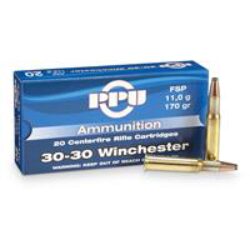 PPU PP30302 Standard Rifle  30-30 Win 170 gr Flat Soft Point (FSP) 20 Per Box/ 10 Cs