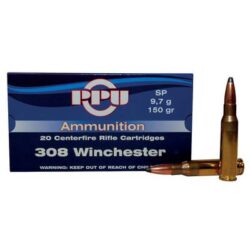 PPU PP3081 Standard Rifle  308 Win 150 gr Soft Point (SP) 20 Per Box/ 10 Cs