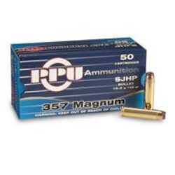 PPU PPH357MF Handgun  357 Mag 158 gr Flat Point Jacketed (FPJ) 50 Per Box/ 10 Cs