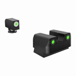 Rival Arms RA3B231G Night Sights for G17/G19  Black | Green Tritium White Ring Front Sight Green Tritium Black Ring Rear Sight